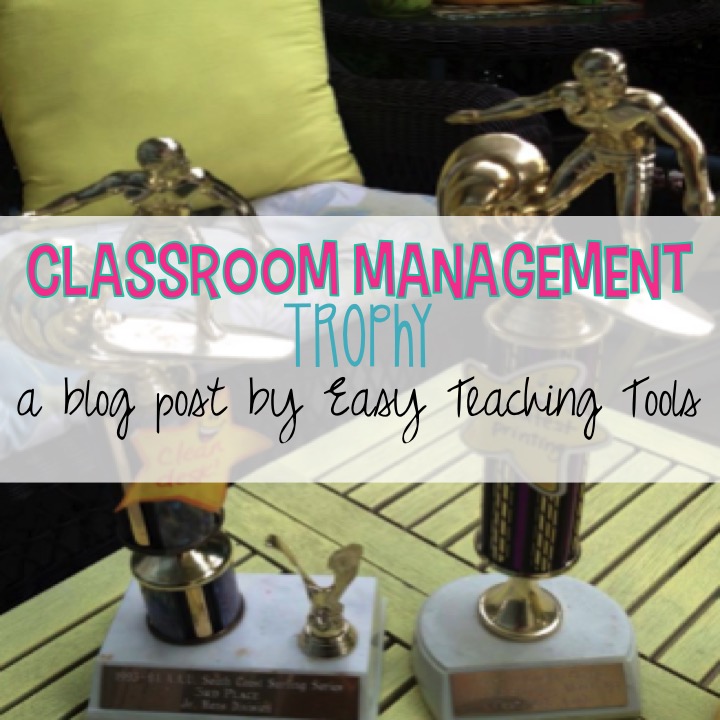 A Classroom Management Trophy is a great idea my students love and a way to get rid of some of your old trophies! I've got 5+ ways for you to use one!