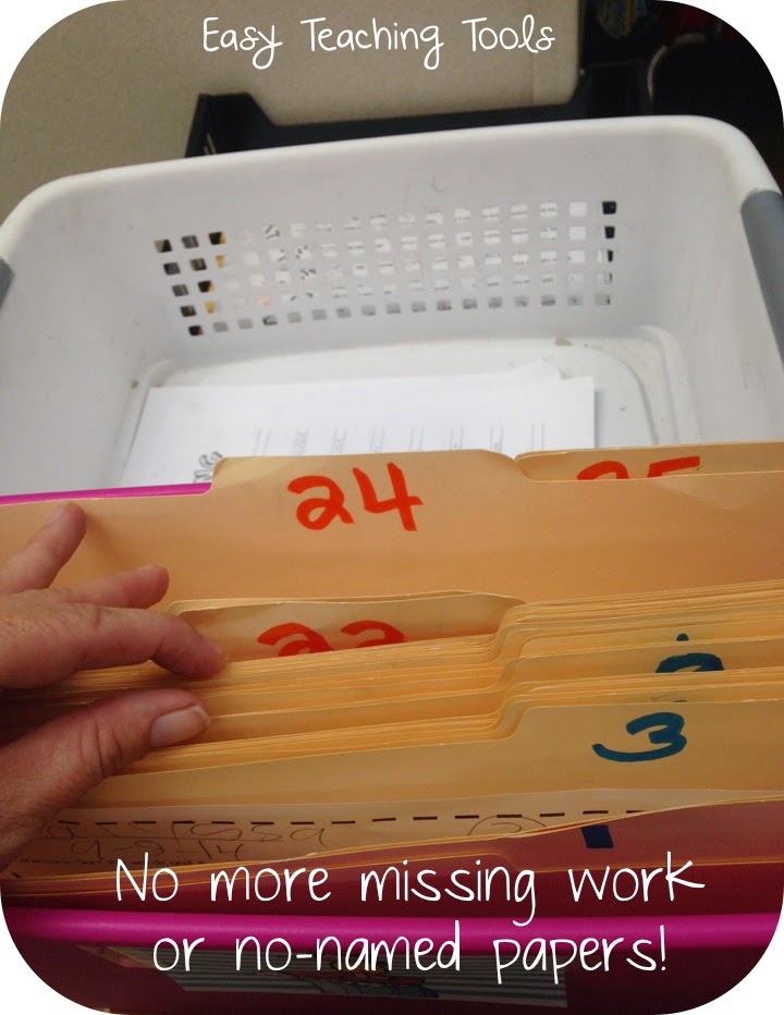 Here are those numbered folders in action: no more missing work or nameless papers!