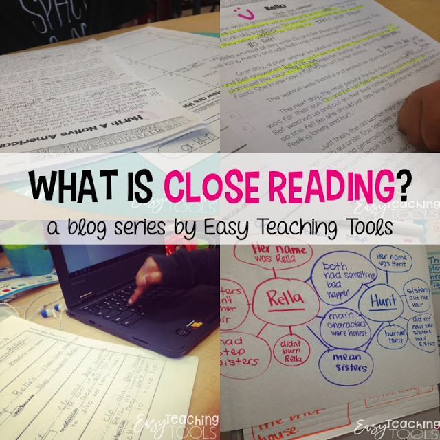 Using text-dependent questions with close reading has been eye-opening for me because previously, we were taught to front-load everything and activate students' schema to increase their engagement.  As teachers, we're now strongly encouraged to ask questions that force our students to delve into the text and provide evidence for their answer. 