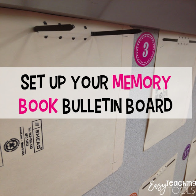 Enlist students and parents to help you take down any student work, take those pesky staples out of the walls, and put anything up for next year. I love my memory book bulletin board the best and love to get it prepared ahead of time. 