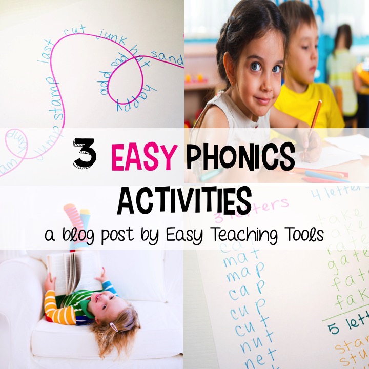 Implement these 3 easy phonics activities and games into your classroom tomorrow. They require little prep. and can be used with any reading curriculum.