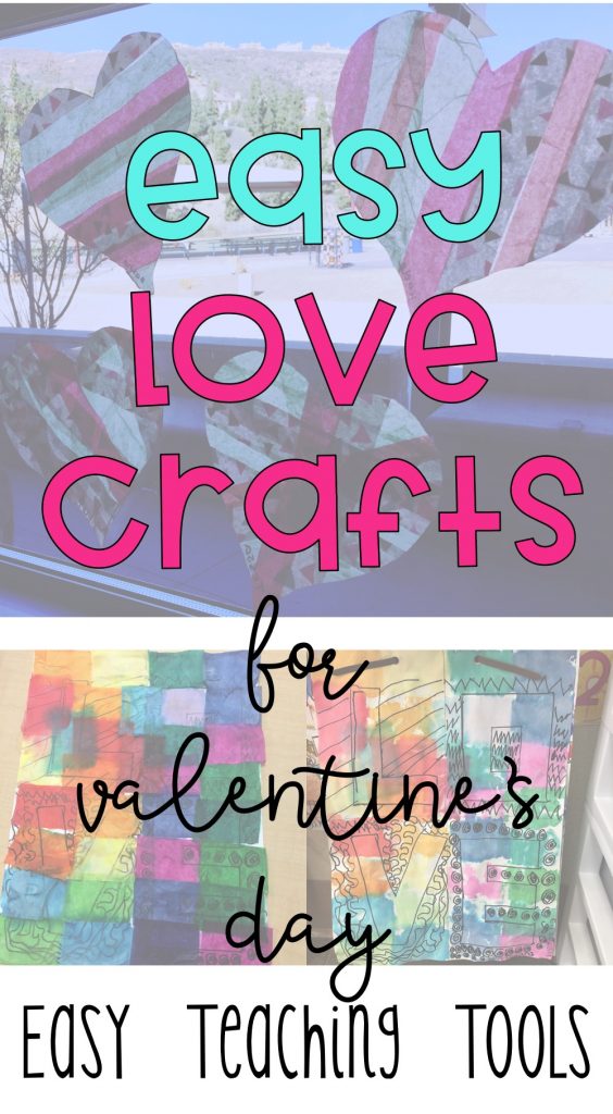 I love easy art projects for young learners because they're fun, beautiful, and the kids really enjoy them.  You can adapt these two projects for any time of the year.  We used them this year for our valentine art.