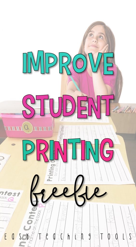 Is messy printing common in your classroom?  Are students apathetic to trying to write neatly? Let's get our students printing neatly in a fun and engaging way with a printing contest.  I've been doing this friendly competition for a long time and it's always a hit with my students.