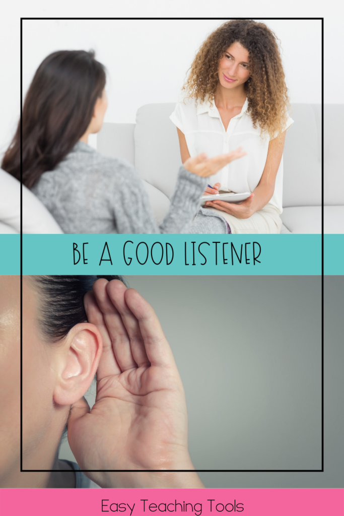 Actively listening during parent-teacher conference