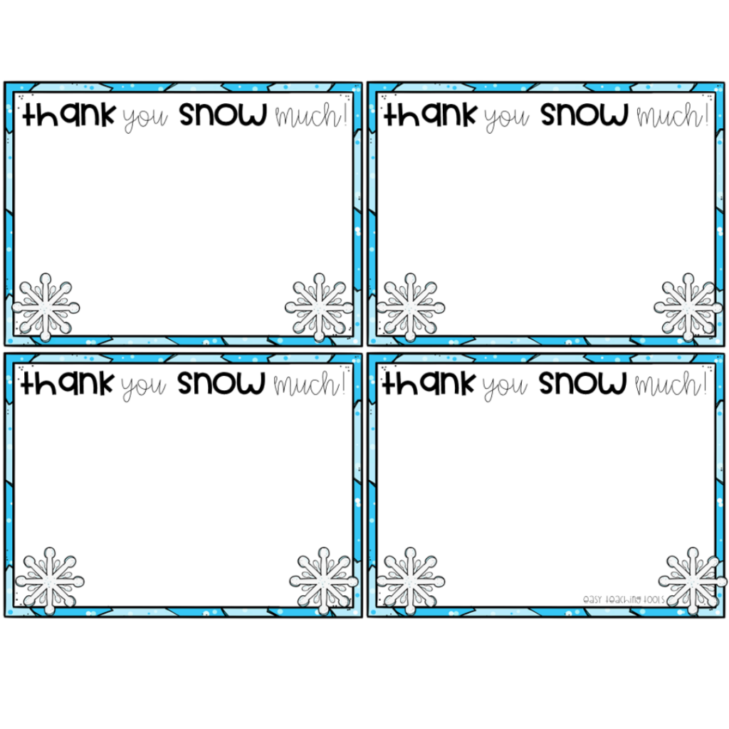 Editable Christmas Thank you Notes - Easy Teaching Tools