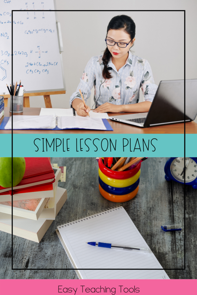 The substitute plans should be simple and easy to follow