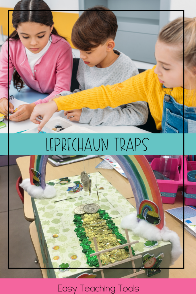 St. Patrick's Day STEAM Challenge to create a leprechaun trap 